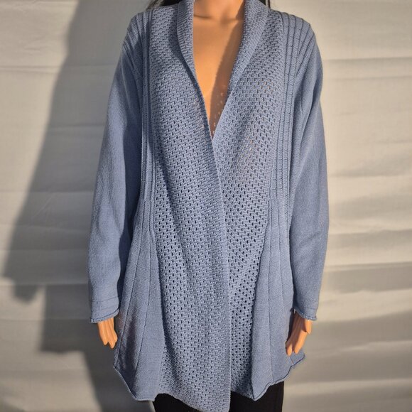 ARCHITECT Cardigan knit sweater, Blue in size 2XL - Picture 14 of 16